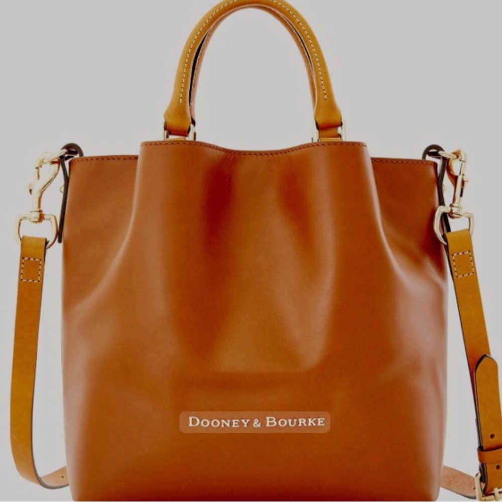 Dooney & Bourke Brown Leather Tote with Structured Design